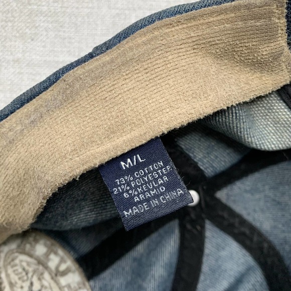 DULUTH TRADING CO. Blue Jean Denim Baseball Cap Hat Size Medium/Large - Picture 5 of 5